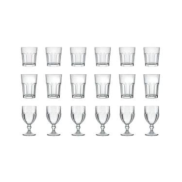 Imagem de Conjunto de Copos e Taças Nadir Bristol - 18 Peças