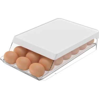 Imagem de Ou Organizador de Ovos Roll 21 Unidades Branco Linha Clear Fresh