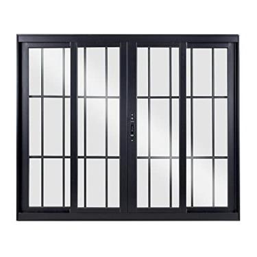 Imagem de Janela de Alumínio de Correr 120x150x8cm 4 Folhas Vidro Liso Topsul Esquadrisul