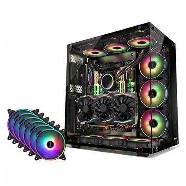 Imagem de Gabinete Gamer Gaming Case,Mid-Tower PC Gaming Case ATX/M-ATX/MINI-ITX - Front I/O USB 3.0 Port - Tempered Glass - 9 Fan Position - Water-Cooling Ready