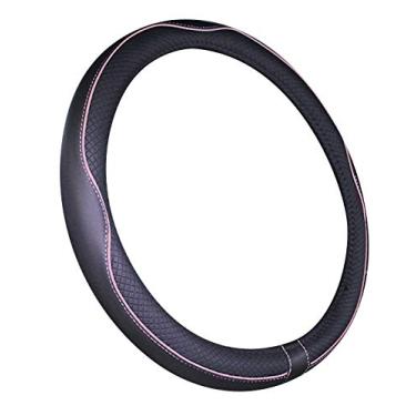 Imagem de Capa para volante de barco de couro microfibra 33-34 cm (rosa preto)