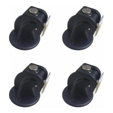 Imagem de 4 Un Prendedor Fixador Preto Trava Porta Magnético Adesiva