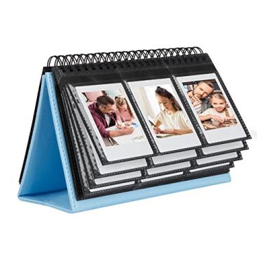Imagem de Álbuns de fotos de mesa com 96 bolsos para câmera instantânea Fujifilm Instax Mini LiPlay 11 9 40 Evo 8 7S, câmera instantânea Polaroid Snap PIC-300 Z2300 (azul))