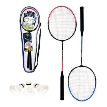 Imagem de Kit Badminton 2 Raquetes + 3 Petecas + Bolsa Super - Art Sport