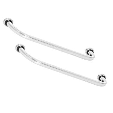 Imagem de Barra Alça Apoio Kit 2 Uni Aço Inox 40Cm Criança Pcd Gestante Acessibilidade Corrimao B...
