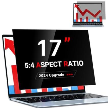 Imagem de ZOEGAA Tela de privacidade para laptop 43.2 cm 5:4, 43.2 cm removível anti luz azul ofuscamento protetor de olhos, preto blackout anti espião segurança desktop filtro privado