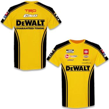 Imagem de Camiseta Christopher Bell #20 NASCAR 2024 Joe Gibbs Sublimated Pit Uniform Amarelo Preto, Amarelo, XXG