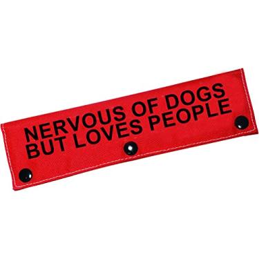 Imagem de Coleira engraçada para cães Nervous of Dogs But Loves People Dog Leash Sleeve Wrap Sleeve Pet Presente de aniversário (Nervoso de cães - manga)