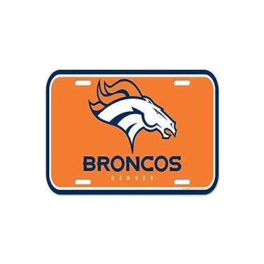 Imagem de Placa de licença NFL Denver Broncos, cor do time, tamanho único