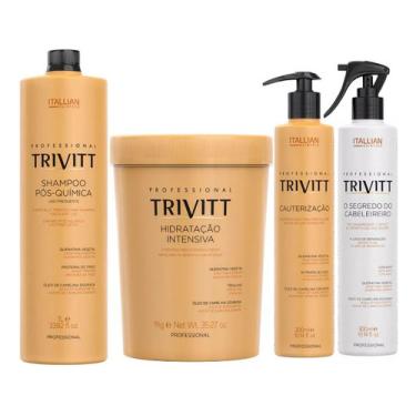 Imagem de Kit Profissional Trivitt Cauterização Reconstrução Hidratação Itallian Hairtech
