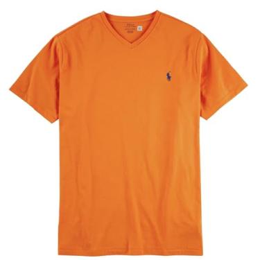 Imagem de Polo Ralph Lauren Camiseta masculina com gola V e modelagem clássica, Rl Sailing Orange, G