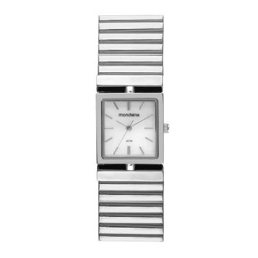 Imagem de Relogio Mondaine Feminino Ref: 32785l0mvne2 Retangular Mola Prateado