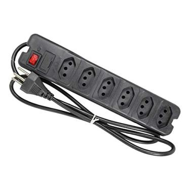 Imagem de Filtro De Linha 6 Tomadas Preto Bivolt PTE0206 NTC