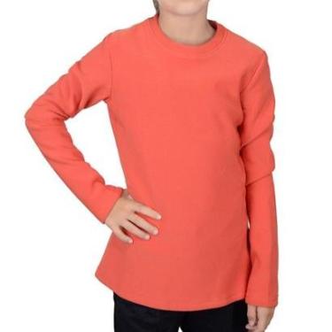 Imagem de Blusa Térmica Infantil Facinelli Pixe Love Terra Cota Laranja - 830116-Feminino