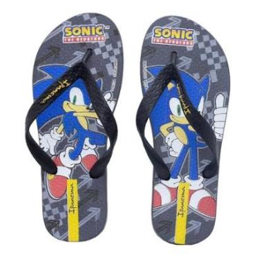 Imagem de Chinelo Infantil Menino Ipanema Sonic Race 27170 Grafite-Masculino