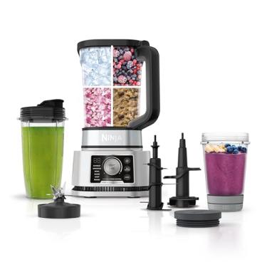 Imagem de Ninja Liquidificador para cozinha | Sistema combo de processador de alimentos | Criador de vitaminas e extrator de nutrientes | 6 funções para tigelas, pastas, massa, shakes | Jarra de 2,041 g e copos