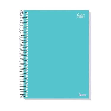 Imagem de Caderno 1 materia 96 folhas Azul Turquesa Linha Colors Tamoio