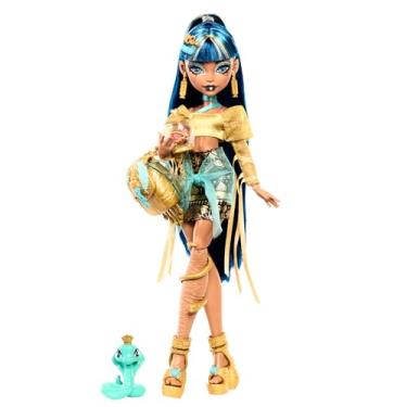 Imagem de Monster High, Boneca Articulável Cleo Novo Visual com Pet Hissette e Acessórios, Para crianças a partir de 4 anos