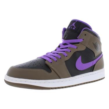Imagem de T nis masculino Air Jordan 1 Mid, Palomino/Frutas silvestres brancas, 9