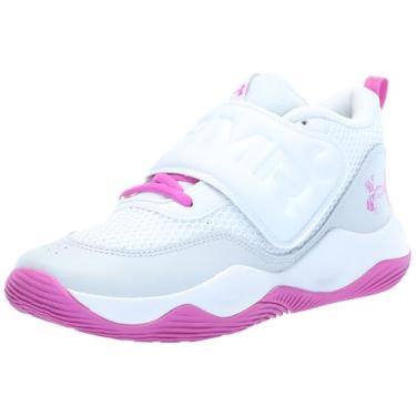 Imagem de Under Armour Tênis de basquete infantil Grade School Zone 2, (102) cinza halo/cinza distante/magenta vívido, 5 Big Kid