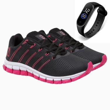 Imagem de Tênis Feminino Esportivo Cross Academia Caminhada Dia a Dia + Relógio-Feminino