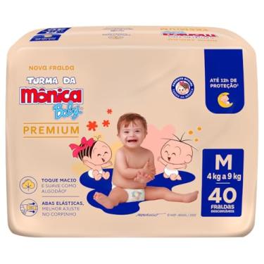 Imagem de Turma da Mônica Baby Premium Econômica M 40 Unidades
