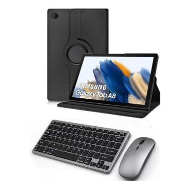Imagem de Capa Case Com Teclado E Mouse Bluetooth P Tablet Sm A8 X200 - Skin Zab
