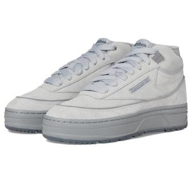 Imagem de Reebok Tênis feminino Club C Geo Mid, Cinza Puro 3/Cinza Puro 5/Cinza Puro, 36