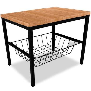 Imagem de Suporte Bebedouro Botijão Mini Balcão Cesto E Tampo Preto - Genus Móve