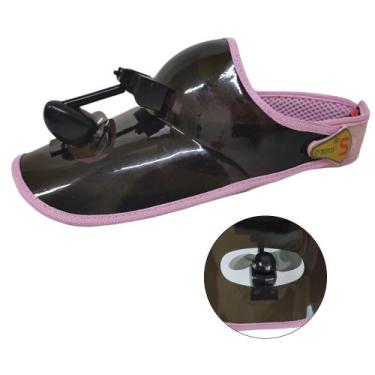 Imagem de Viseira Ventilador Piscina Praia Sol Lazer Verao Chapeu Helice Caminha