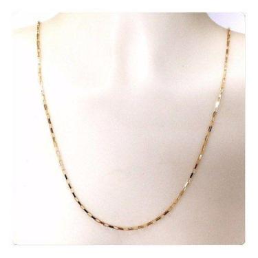 Imagem de Cordão Corrente Masculino Elo Quadrado 80cm Ouro 18k Maciço - RD Magaz