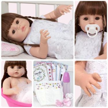 Imagem de Bebe Reborn Realista 100% Silicone Menina Envio Imediato - Cegonha Reb