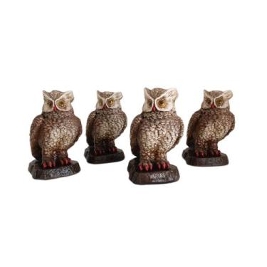 Imagem de Kit 4 Corujas Decoração Enfeite Estatueta Em Gesso - VÁRIAS VARIEDADES