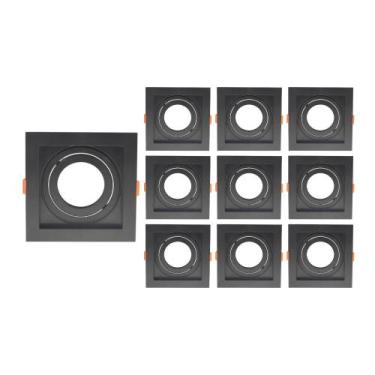 Imagem de 10 Spots de Embutir Recuado Nordecor Flea para 1 Lâmpada Par 20 Quadra