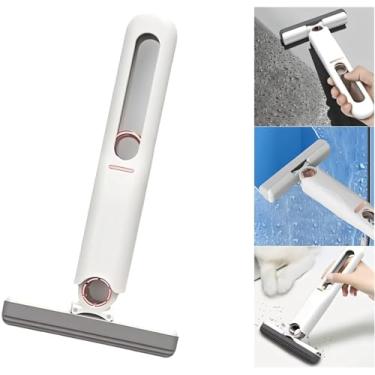 Imagem de Limpa Vidro 3 em 1 4Leader: Rodo, Escova de Limpeza, e Limpa Telas e Persianas - Limpador Multiuso Portátil e Desmontável - Facilite a Limpeza das Esquadrias e Vidros da Sua Casa