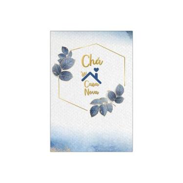 Imagem de Painel De Festa Vertical 1,50 x 2,20 -  Chá de Casa Nova Floral Azul 0