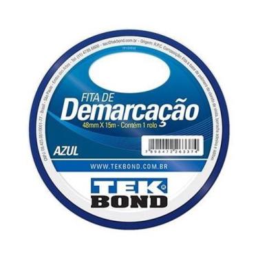 Imagem de Fita Demarcação de Solo 48mm x 15 Metros cor AZUL TEKBOND - SAINT GOBA