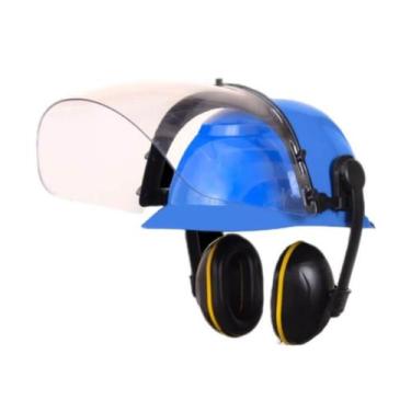 Imagem de Capacete de proteção Camper Avant + Protetor Facial + Abafador Kit 3 e