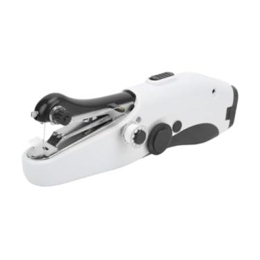 Imagem de Fancyes Máquina de costura portátil Ferramenta de costura Máquina de conserto portátil Mini máquina de costura para artesanato DIY Roupas Tecidos grossos, Preto