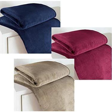 Imagem de Manta Microfibra SOLTEIRO 1,50m x 2,20m - BORGON, vermelho