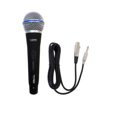 Imagem de Microfone Dinamico com Fio Cabo 4 Mts Ht58A Csr - Preto - WVN