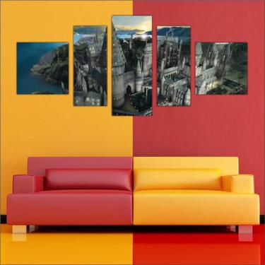 Imagem de Quadro Decorativo Harry Potter Decoração Salas Quartos Mosaico 5 Peças
