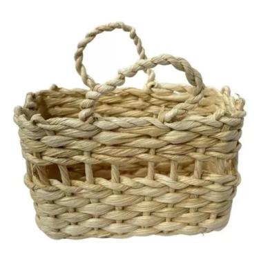 Imagem de Mini Bolsa Palha De Milho Pequena 7x5x10 Lembrancinha Aniver - FLORA F