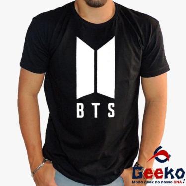 Imagem de Camiseta BTS 100% Algodão Army K-pop Geeko, Preto gola careca, G2