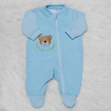 Imagem de Macacão Bebê e Infantil Menino Ursinho - Pandora Baby Enxovais, Azul b