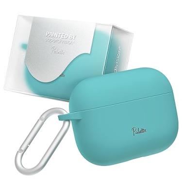 Imagem de superdivision Paleta de 16 cores para Airpods Pro 2ª/1ª geração, capa rígida e antiderrapante, com mosquetão para chaveiro, capa para Apple Airpods Pro 2023/2022/2019 (cabo USB-C/Lightning)