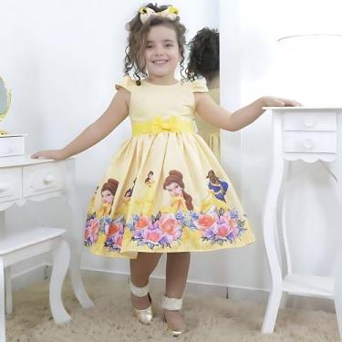 Imagem de Vestido infantil festa tema da Bela e a Fera - Moderna Meninas, 12 - 8