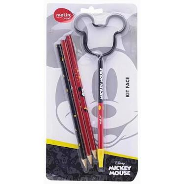 Imagem de Kit Escolar Disney Mickey 3 Lápis + 1 Caneta Molin