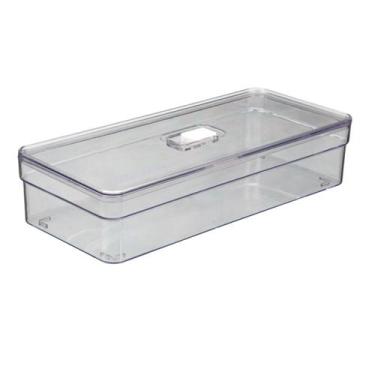 Imagem de Organizador Baixo Transparente P/ Geladeira Porta Ovos - 1 UN - PLASTU