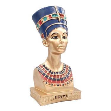 Imagem de Estatueta Cabeca Farao Nefertiti De Resina Egito Farao - Decore Casa